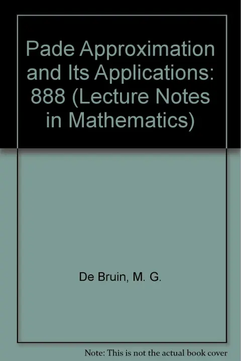 Cover of Pade Approximation and Its Applications