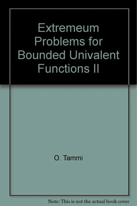 Cover of Extremeum Problems for Bounded Univalent Functions II