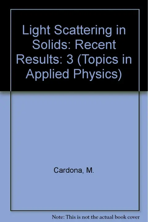 Cover of Light Scattering in Solids