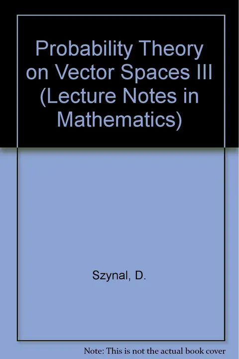 Cover of Probability Theory on Vector Spaces III