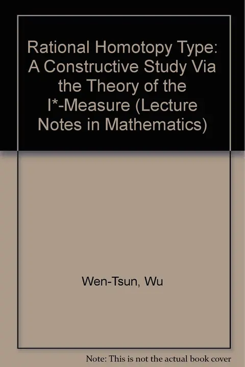 Cover of Rational Homotopy Type