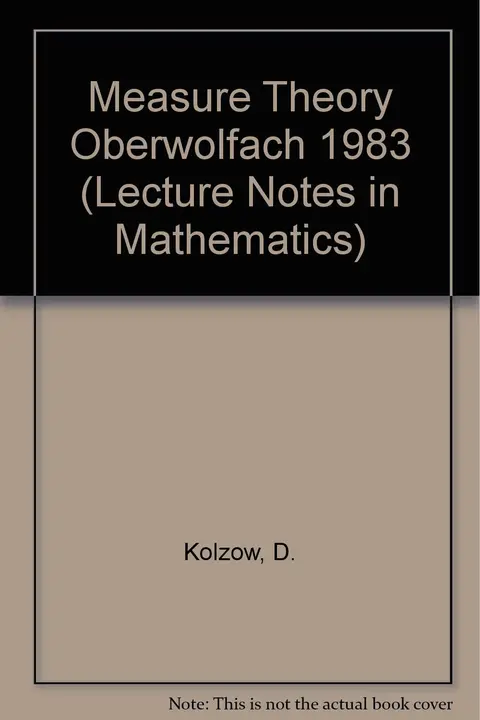 Cover of Measure Theory Oberwolfach 1983