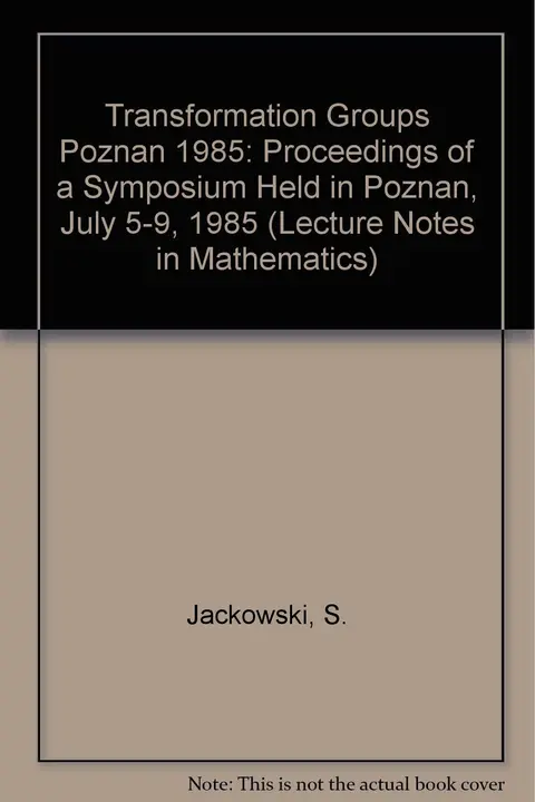 Cover of Transformation Groups Poznan 1985
