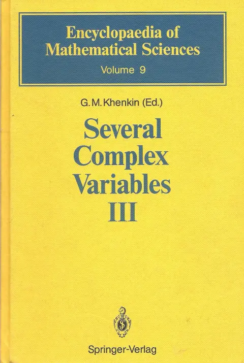 Cover of Several Complex Variables III