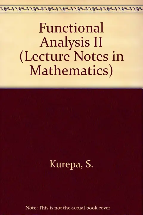 Cover of Functional Analysis II