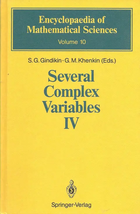 Cover of Several Complex Variables IV