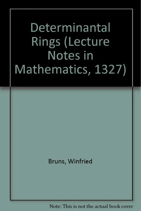Cover of Determinantal Rings