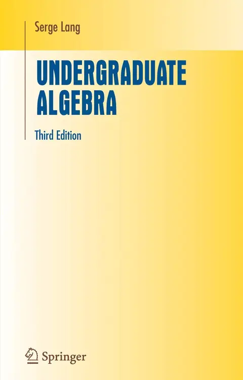 Cover of Undergraduate Algebra
