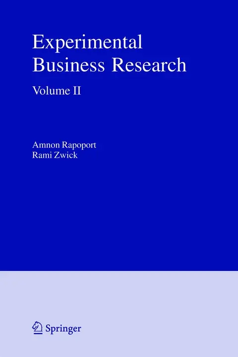 Cover of Experimental Business Research