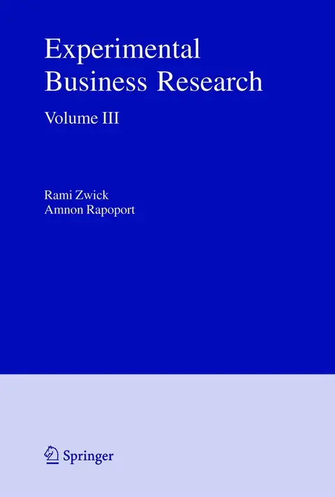 Cover of Experimental Business Research