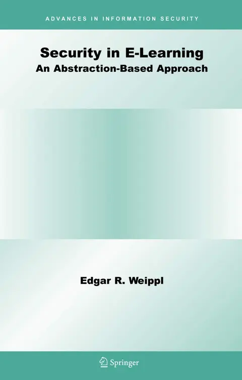 Cover of Security in E-learning