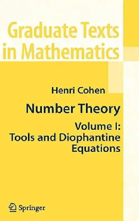 Cover of Number Theory, Volume 1