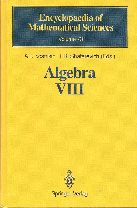 Cover of Algebra VIII