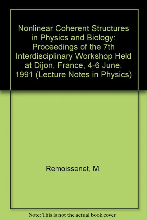 Cover of Nonlinear Coherent Structures in Physics and Biology