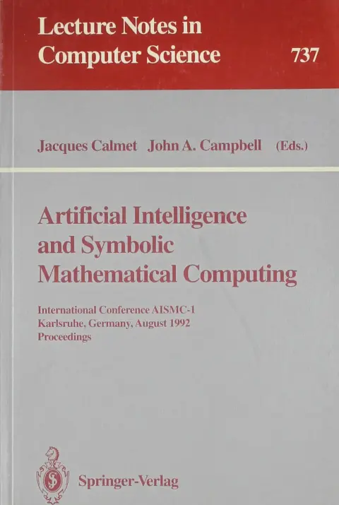 Cover of Artificial Intelligence and Symbolic Mathematical Computing