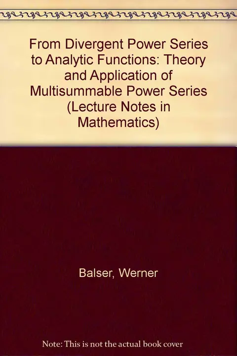 Cover of From Divergent Power Series to Analytic Functions