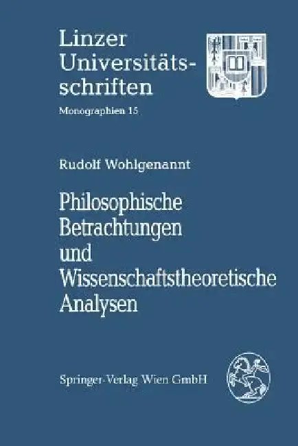 Cover of Philosophische Betrachtungen Und Wissenschaftstheoretische Analysen