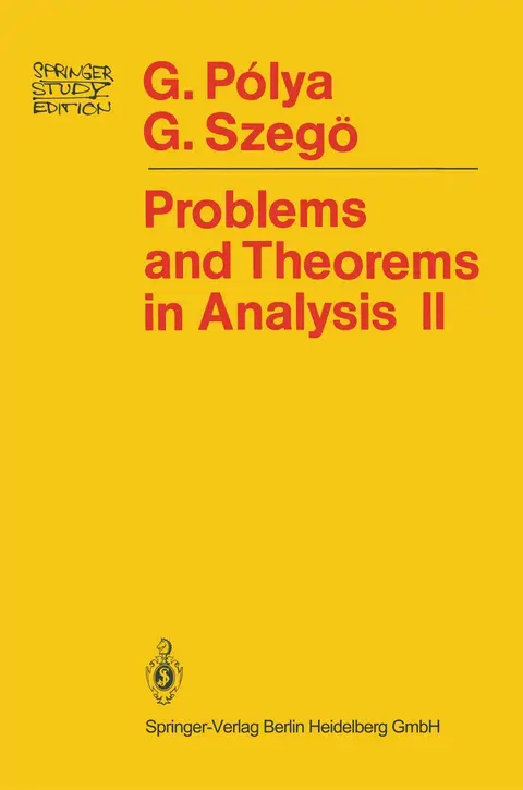 Cover of Problems and Theorems in Analysis