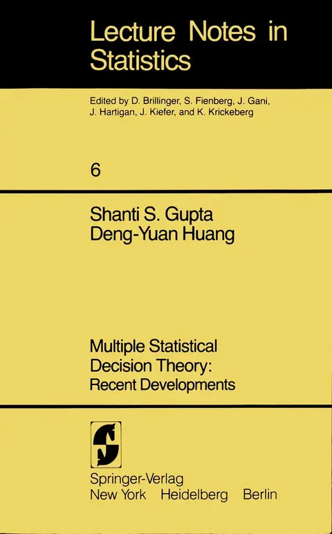 Cover of Multiple Statistical Decision Theory