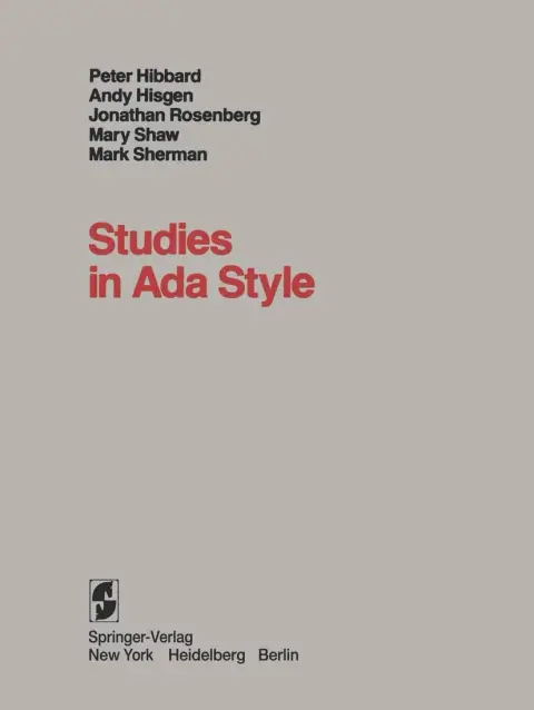Cover of Studies in Ada Style