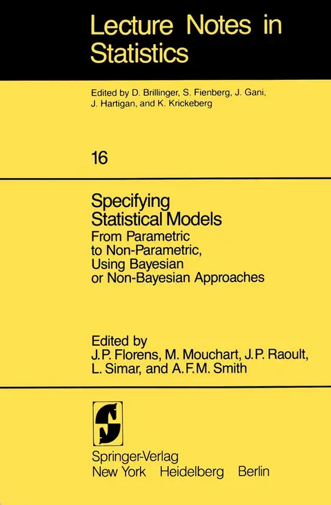 Cover of Specifying Statistical Models