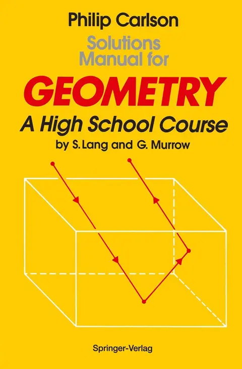 Cover of Solutions Manual for Geometry