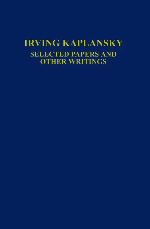 Cover of Selected Papers and Other Writings