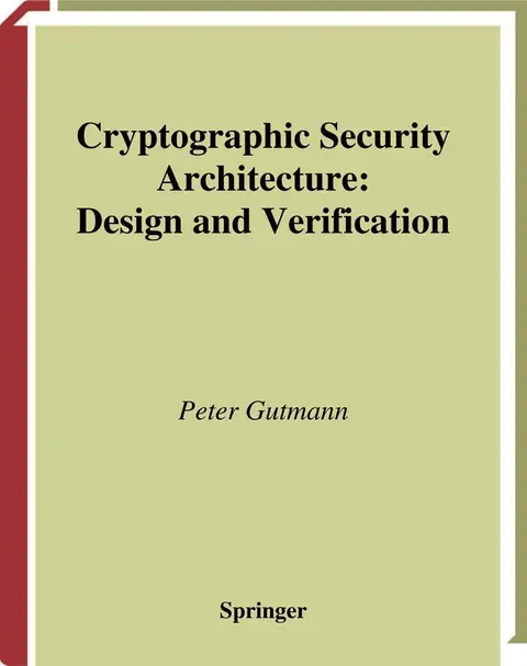 Cover of Cryptographic Security Architecture