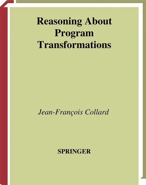 Cover of Reasoning About Program Transformations