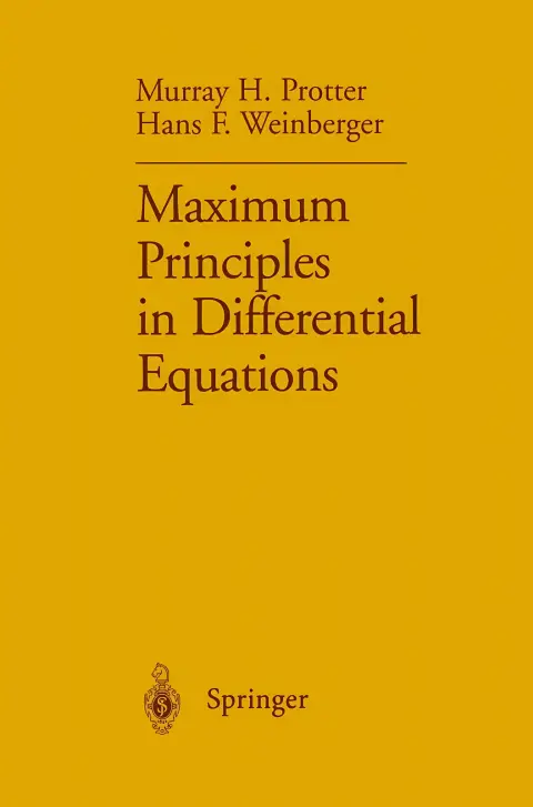 Cover of Maximum Principles in Differential Equations
