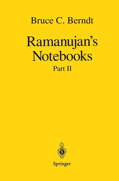 Cover of Ramanujan's Notebooks, Part 2