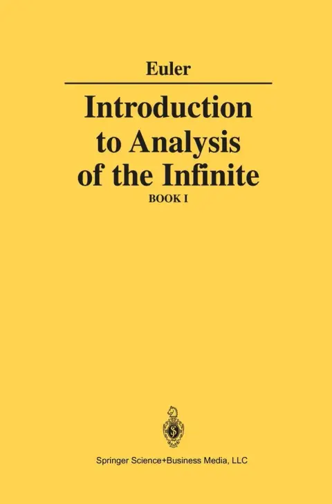 Cover of Introduction to Analysis of the Infinite, Book I