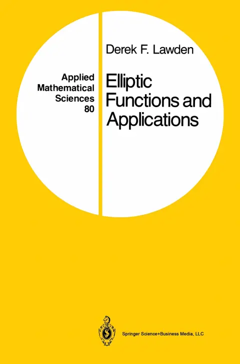 Cover of Elliptic Functions and Applications