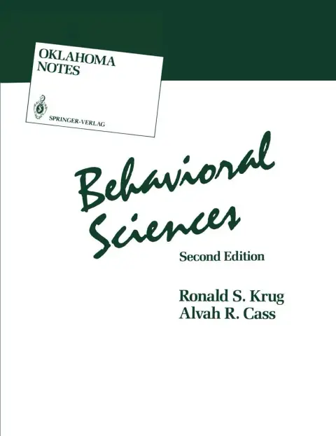 Cover of Behavioral Sciences