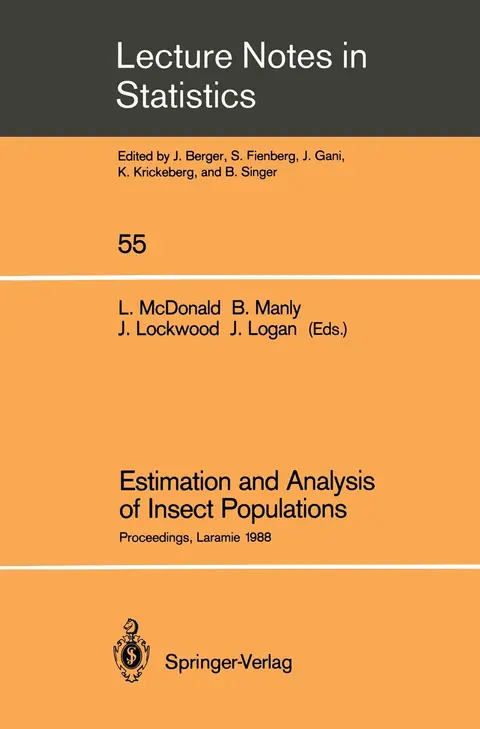 Cover of Estimation and Analysis of Insect Populations
