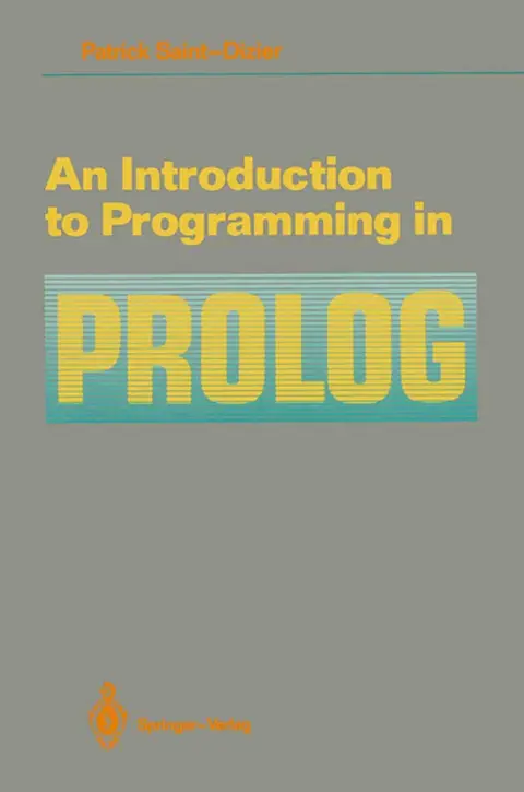 Cover of An Introduction to Programming in PROLOG
