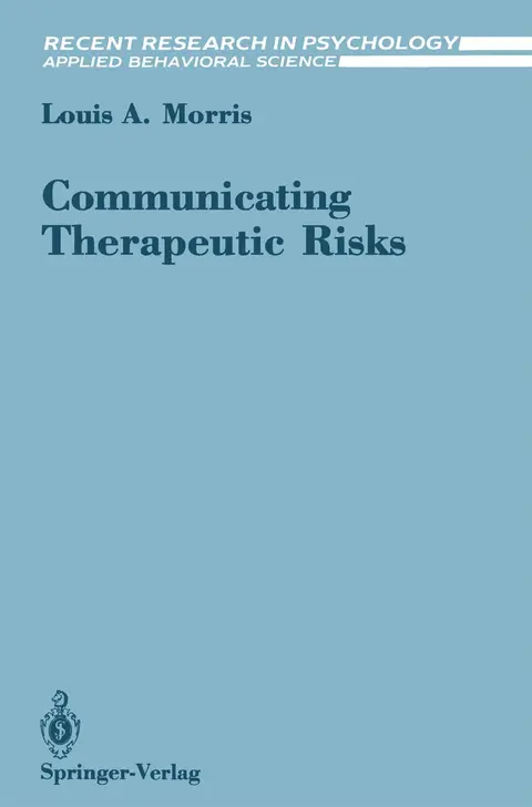 Cover of Communicating Therapeutic Risks
