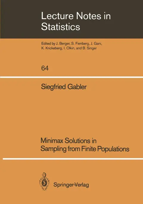 Cover of Minimax Solutions in Sampling from Finite Populations