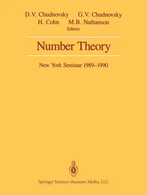 Cover of Number Theory