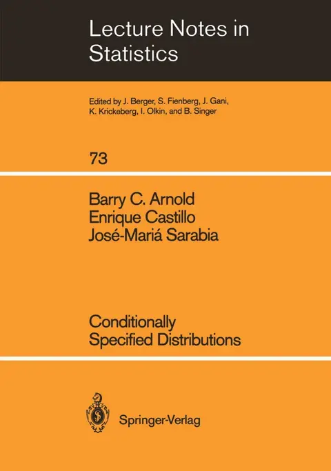 Cover of Conditionally Specified Distributions