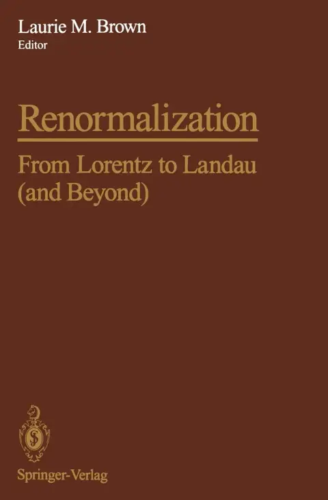 Cover of Renormalization