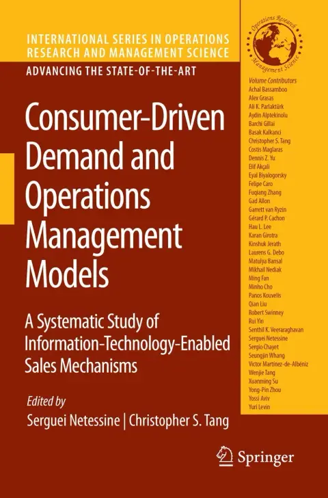 Cover of Consumer-driven Demand and Operations Management Models