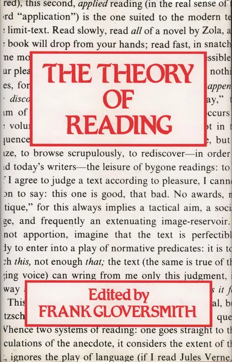 Cover of The Theory of Reading