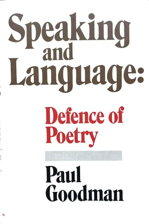 Cover of Speaking and language