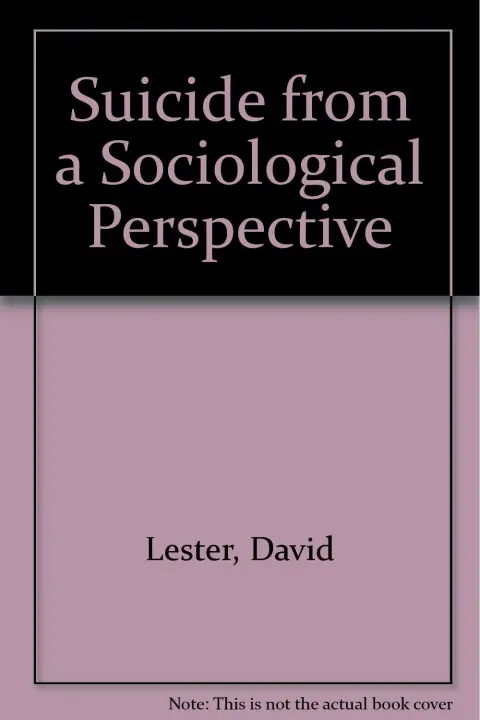 Cover of Suicide from a Sociological Perspective