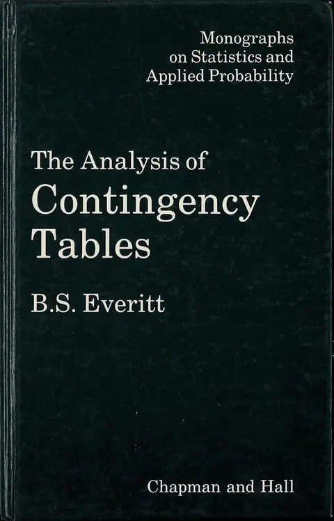 Cover of The Analysis of Contingency Tables