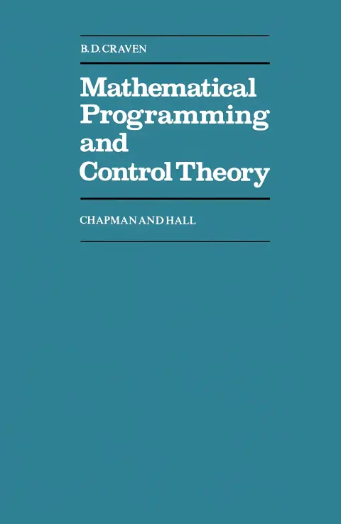 Cover of Mathematical Programming and Control Theory 1
