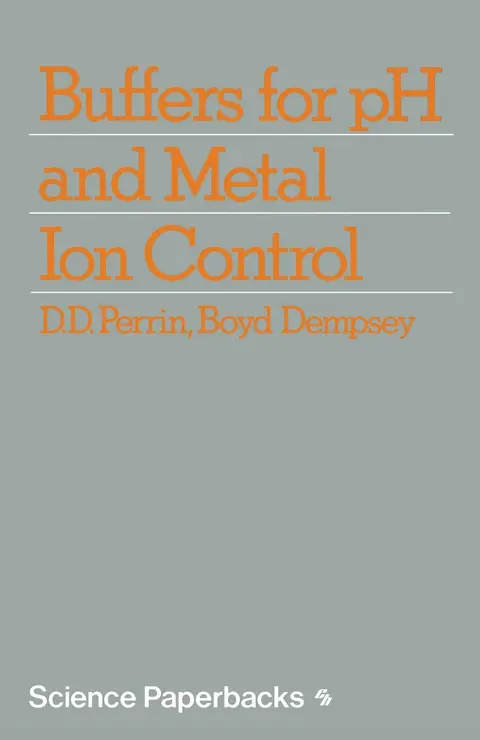 Cover of Buffers for pH and Metal Ion Control