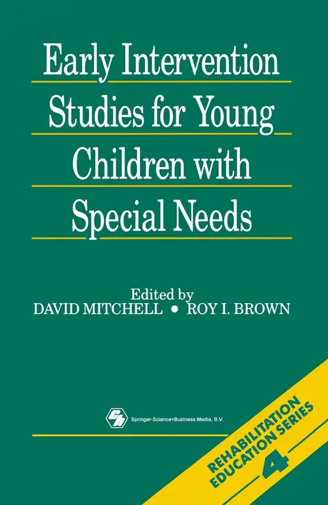 Cover of Early Intervention Studies for Young Children with Special Needs
