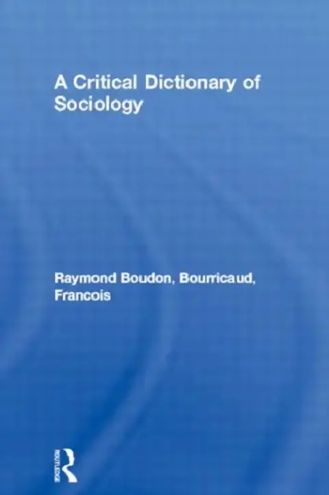 Cover of A Critical Dictionary of Sociology